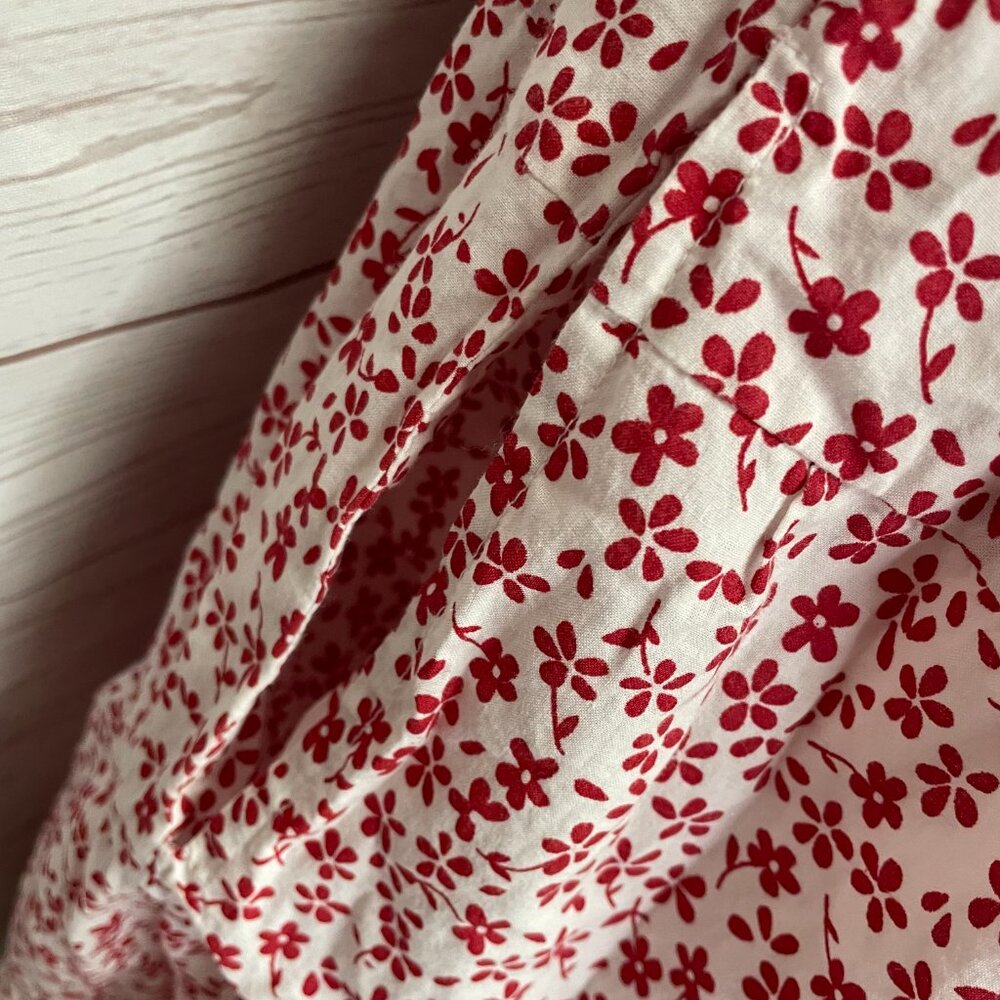 April Cornell White Dress with Red Floral Print - Picture 4 of 9